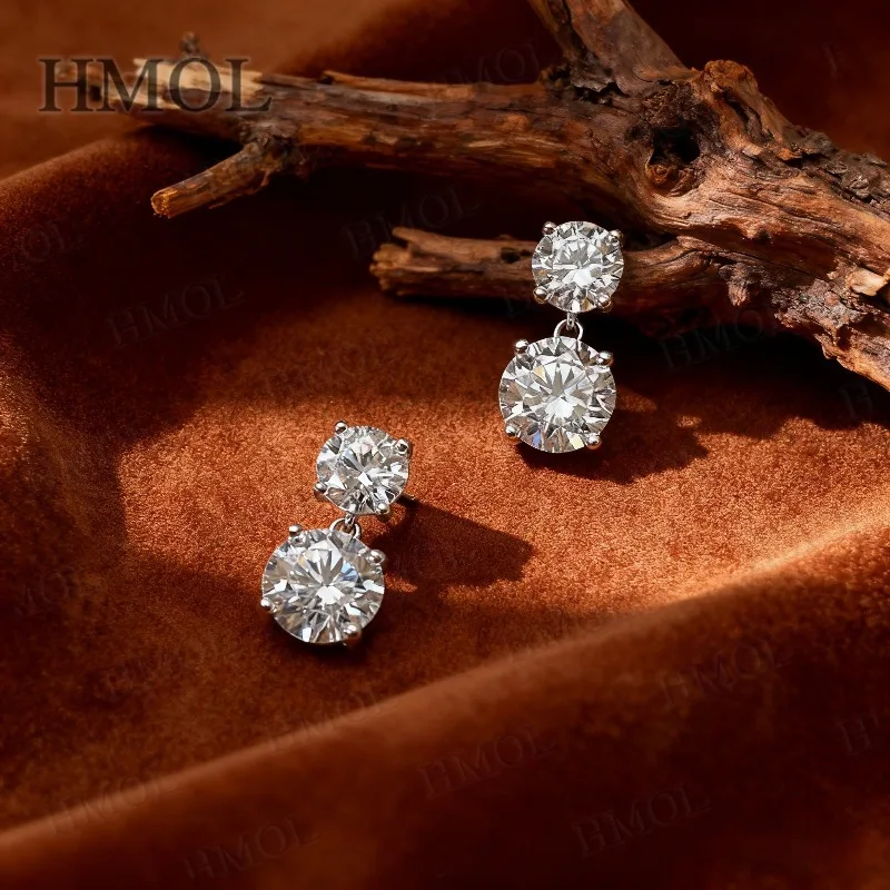 أقراط مويسانيتي ماركيز بتصميم عالي التألق للنساء مناسبة للمناسبات الرسمية والارتداء اليومي أو مجوهرات هدايا العيد