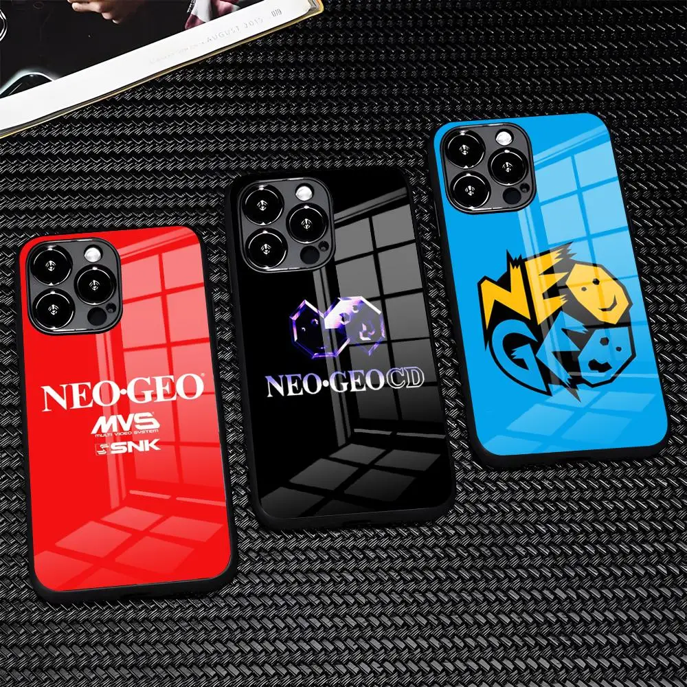 S-SNK N-Neogeo Handyhülle für iPhone 17 Pro Max 16 15 14 Pro Max 13 11 X Xs Xr 8 7Plus Glasabdeckung
