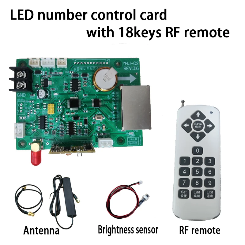 led number control card 18keys RF remote led display control card led signs main boards