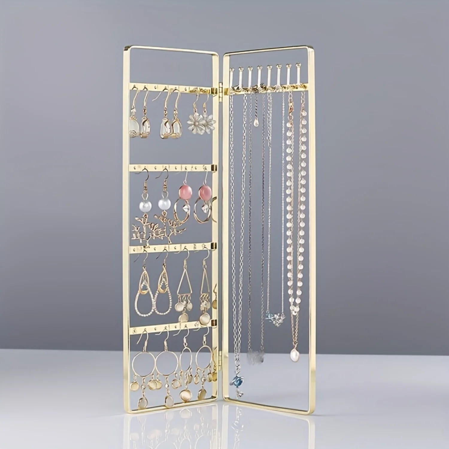 1pc Stylish Jewelry Organizer Stand - Effortlessly Store, Display & Protect Earrings, Necklaces & More - Space-Saving Design for