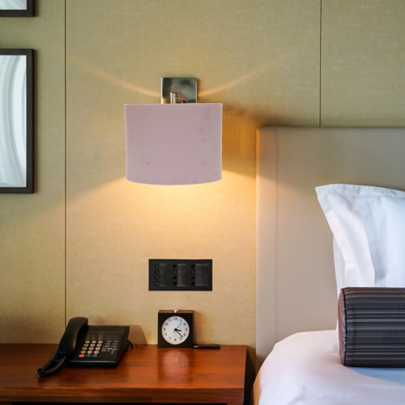 

Elliptical Fabric Lamp Shade Durable Indoor Light Cover Barrel Lampshade for Small Table Lamp Desk Lampshade Table Light Shade