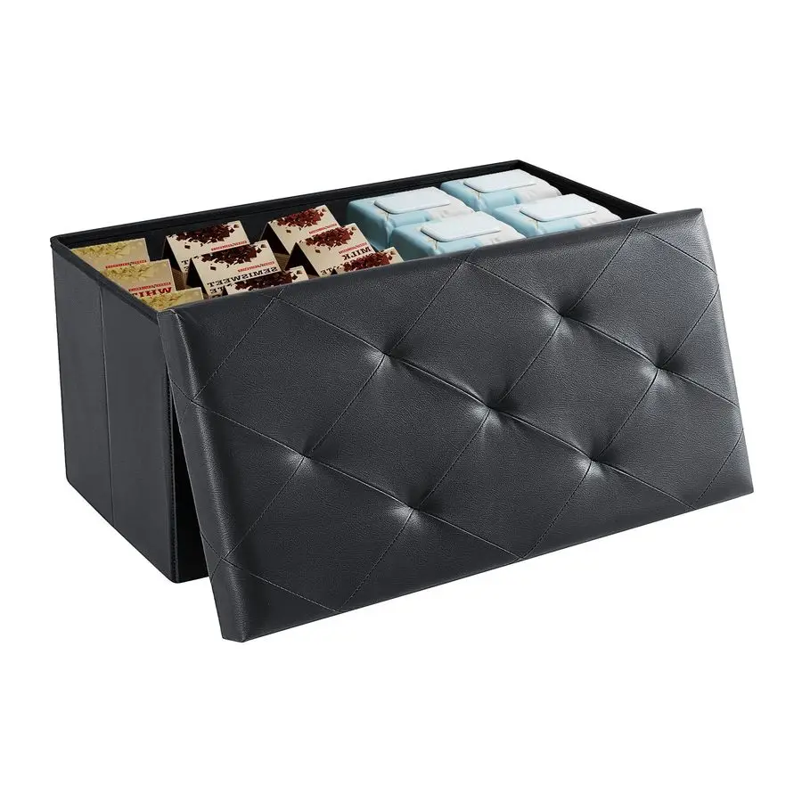 

Складная османская скамейка для хранения вещей 30 дюймов, табуреты с подставкой для ног из синтетической кожи, османская с подставкой для ног для гостиной, Be