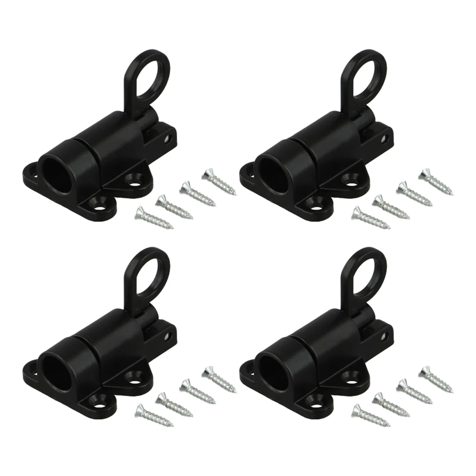 

4pcs Spring Latches Aluminum Alloy Automatic Spring Latch Solid Aluminum Door And Casement Latch With Screws For Doors Cabinets