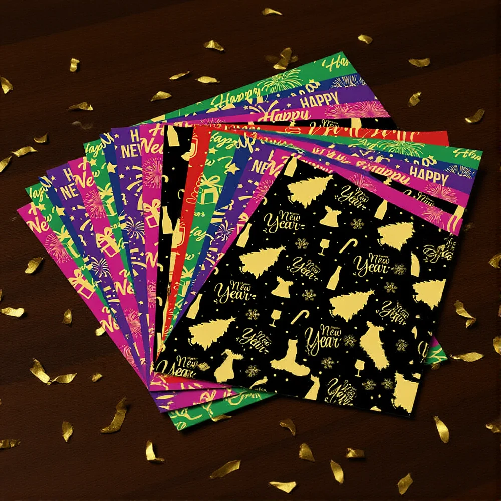 50x70cm Christmas Gift Wrapping Paper DIY Crafts Bouquet Packaging Paper Christmas 2026 New Year Party Gifts Decoration Paper