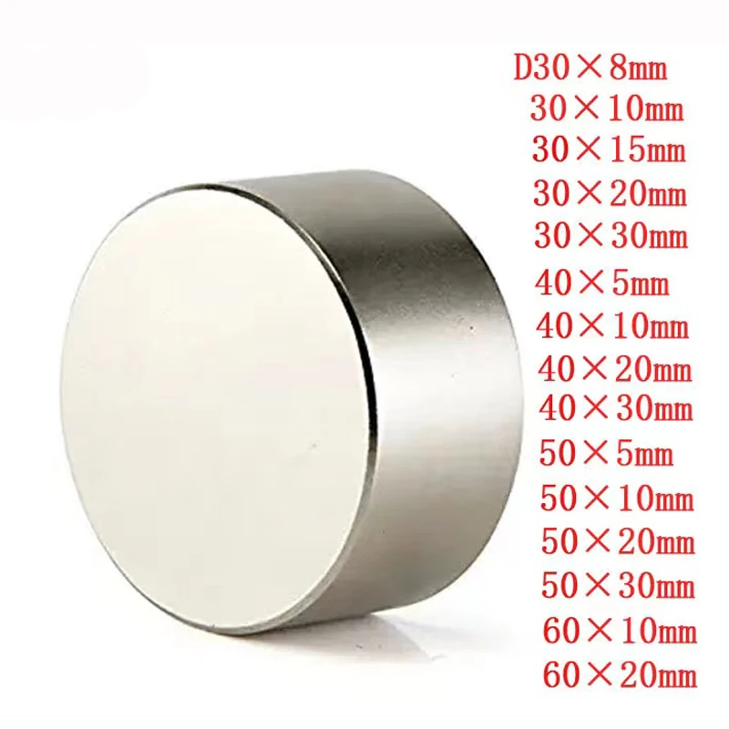 D30mm-60mm Neodymium magnet Super strong round magnet Rare Earth NdFeb strongest permanent powerful magnet N35