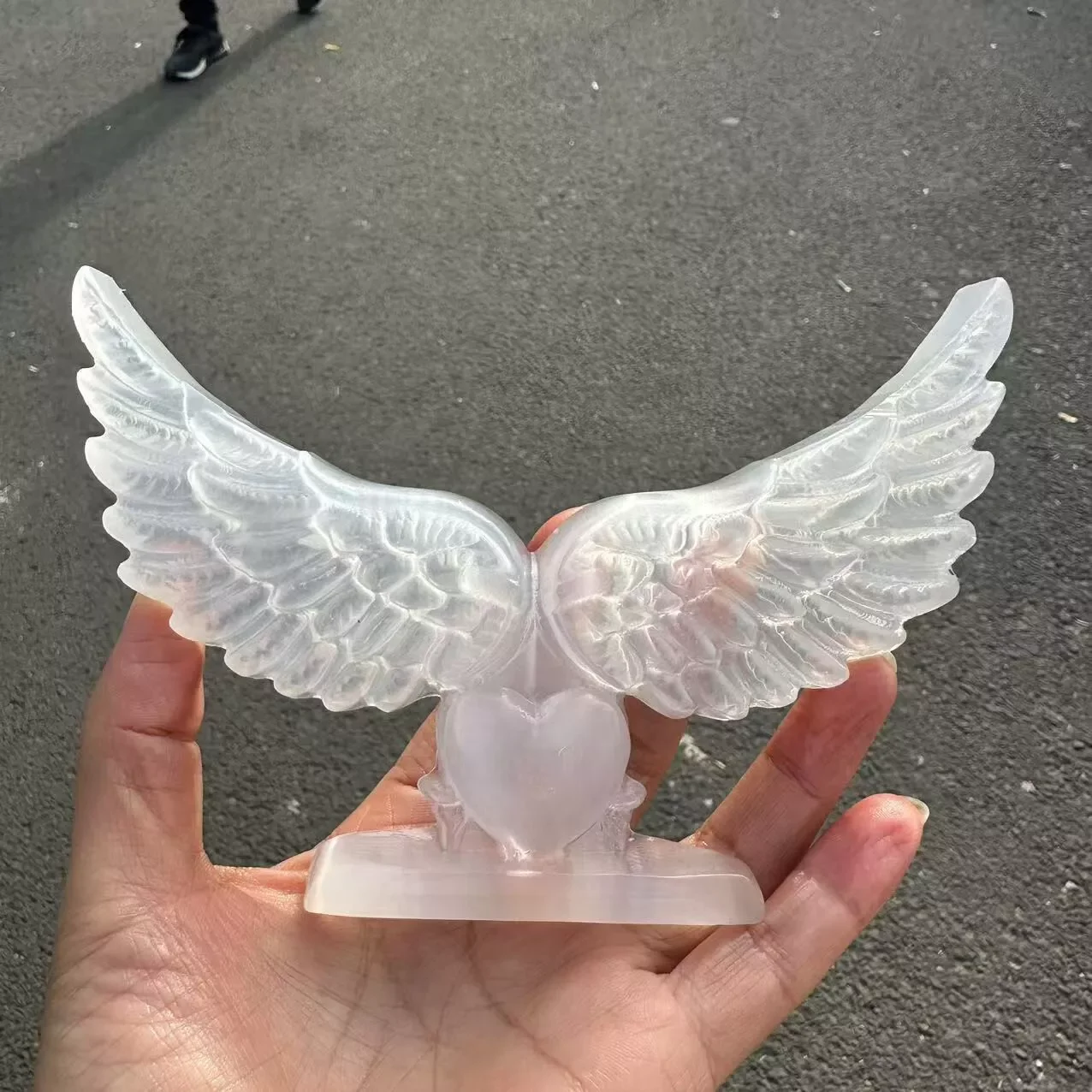 Natural Moroccan Transparent Plaster, Angel Wings, Quartz Crystal Plaster Wings, Minerals, Reiki, Healing