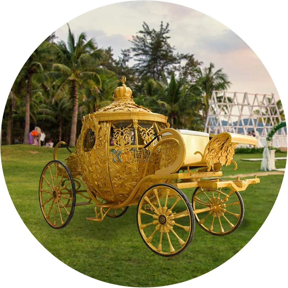 Wedding Electric Horse Drawn Carriage Sightseeing Electric Horse Carriage Royal Horse Wagon Carriages