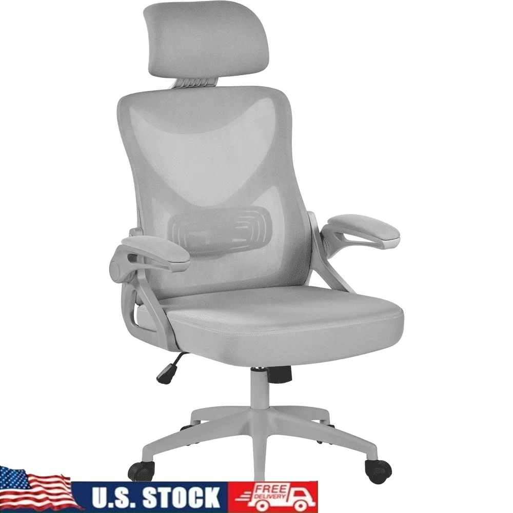 

Ergonomic High Back Mesh Office Chair with Adjustable Headrest Padded Armrests Cushioned Seat and 360° Swivel Mobility