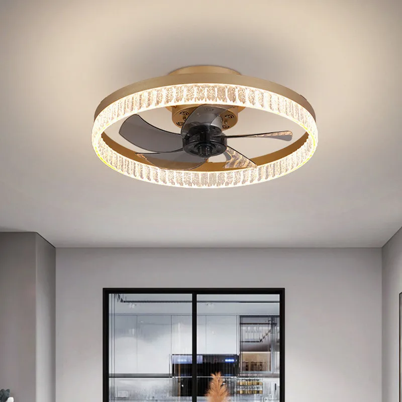 Imagem -02 - Nordic Led Teto Fan Lâmpada Sala Sala de Jantar Quarto Conversão de Freqüência Gale