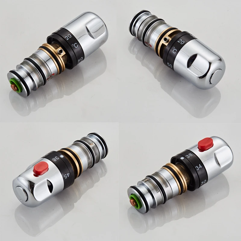 BAKALA ثرموستاتي خلاط صمام ثرموستاتي خرطوشة الكروم التحكم في درجة الحرارة دش خلاط صمام ثابت درجة الحرارة صمام