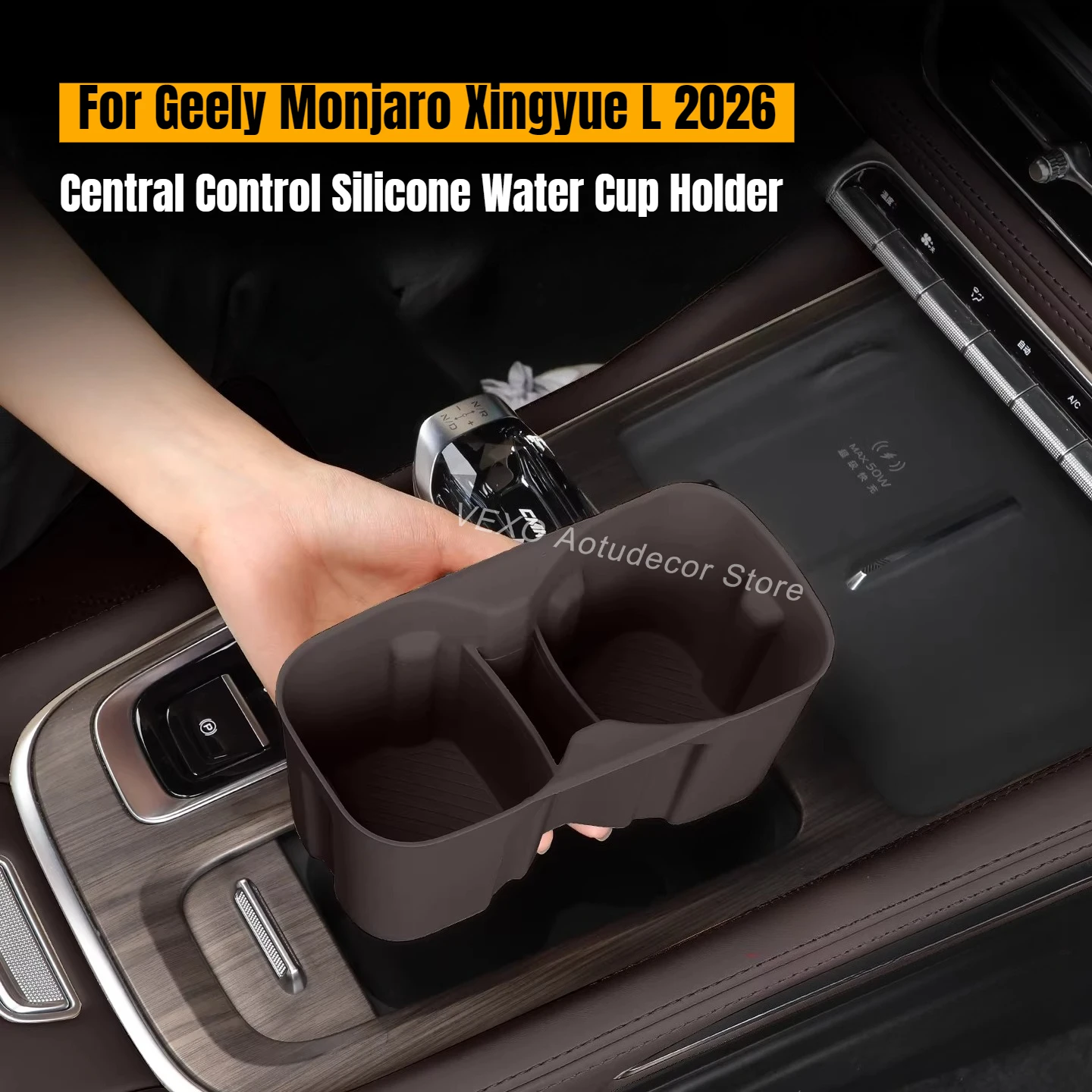 

Car Cup Holder Storage Box Pad for Geely Monjaro Xingyue L 2026 Car Central Control Drink Holder Limit Case Interior Accessories