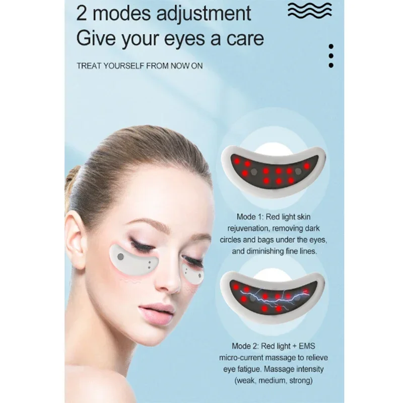 VIP EMS Eye Massager Eye Relief Facial Relaxation Device Red Light Eyes Heating Pad Anti-Wrinkle Black Eye Bag Removal Massager