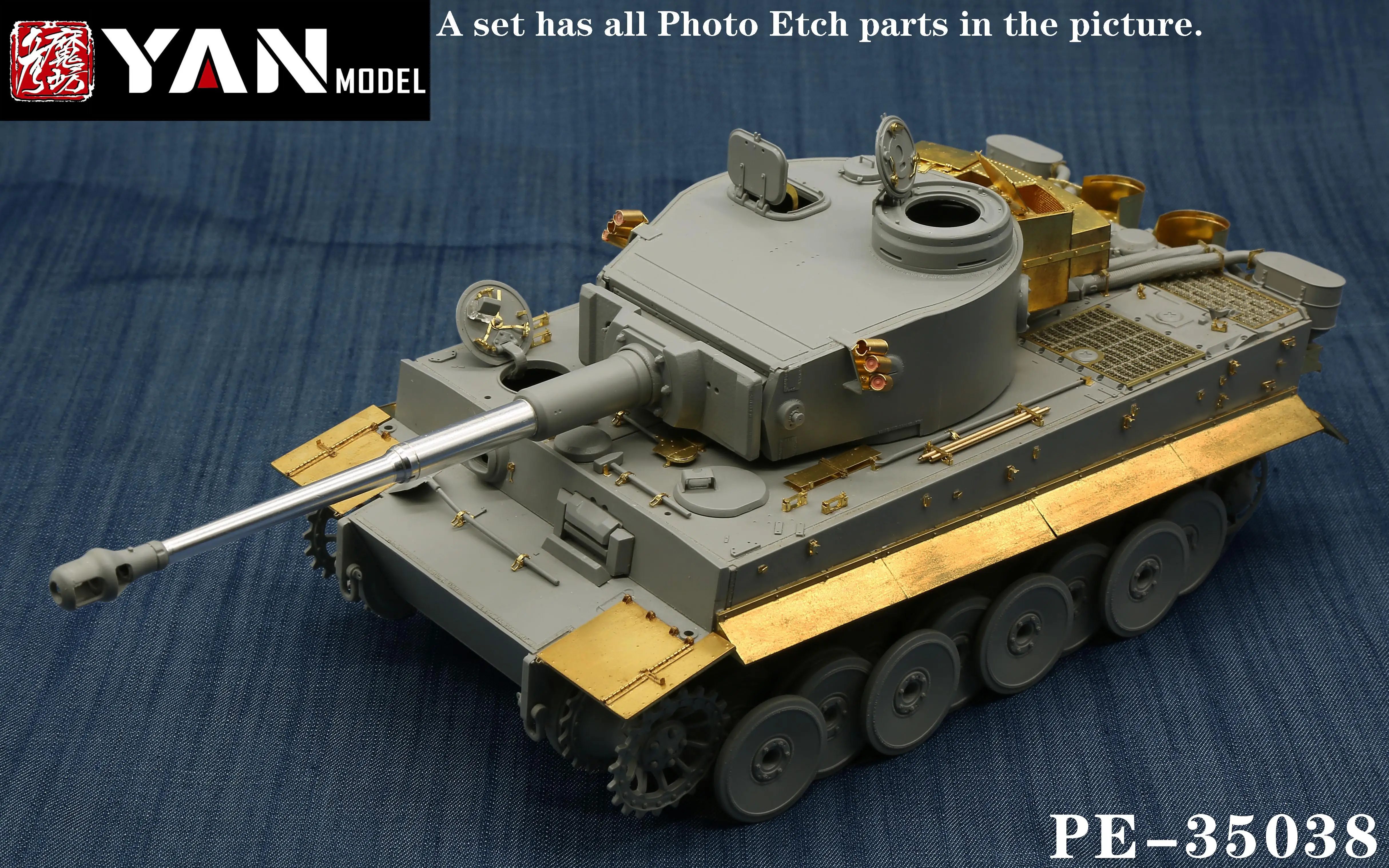 

Yan Model PE-35038 1/35 Tiger I Early Production Detail Up Set for Border BT-010