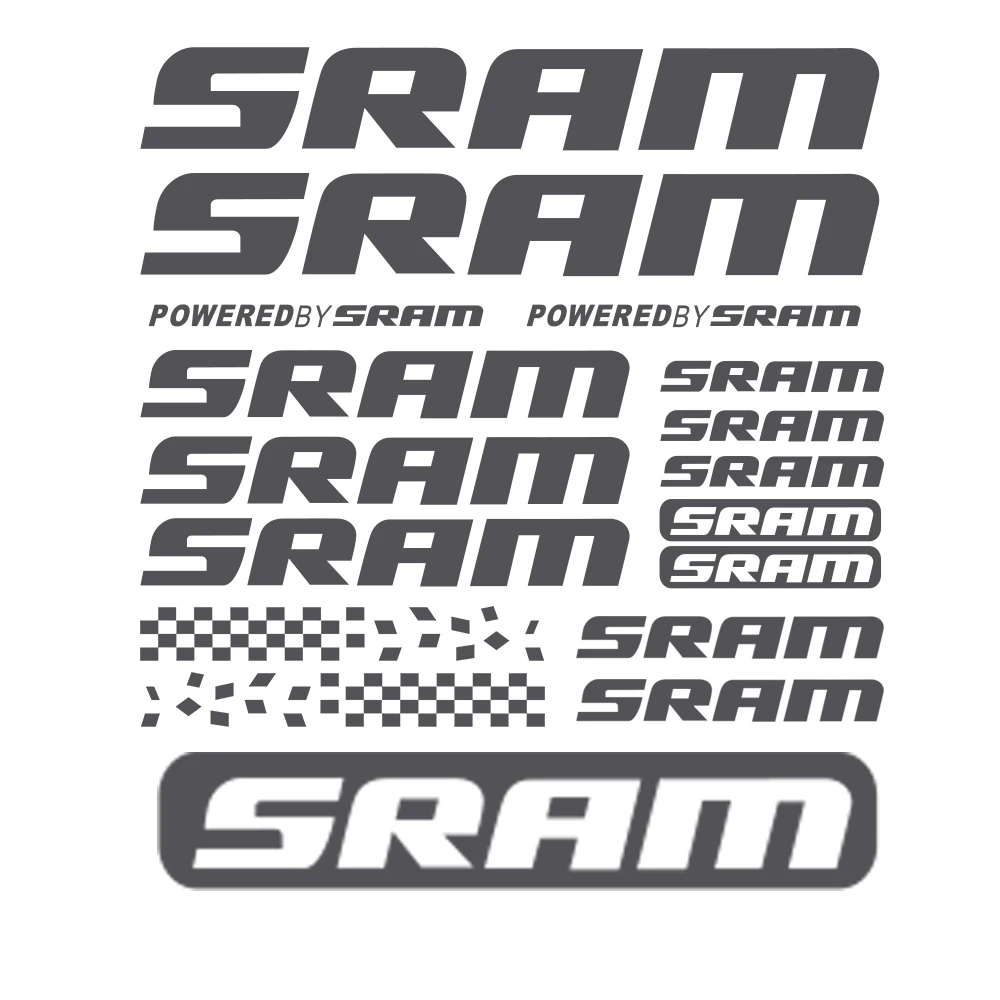 Jpct car compatible SRAM bicycle frame MTB waterproof cover scratch Vinyl Sticker 20cmx14 16cm