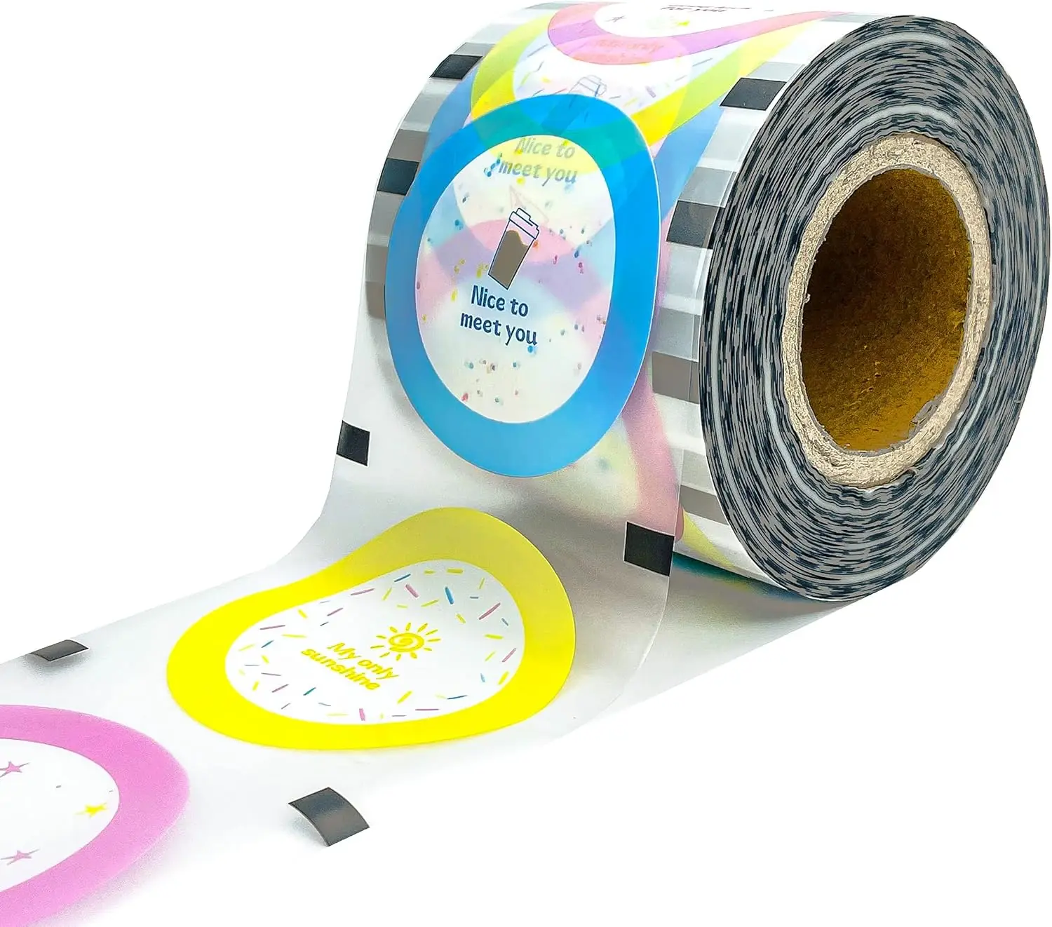 

Cup Sealer Film Frosted Film Bubble Tea Cup Sealing Film 95 mm (3.74'') for PP Plastic Cups/Paper Cups… (NICE TO MEET YOU)