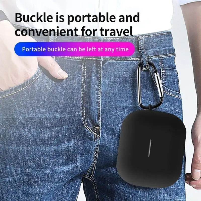 E56B Silicone Cover with Carabiner Protective Wireless Charging Headphone Wireless