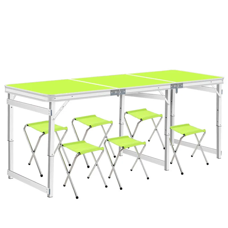 Aluminum alloy lightweight folding table camping table and chair set stall portable