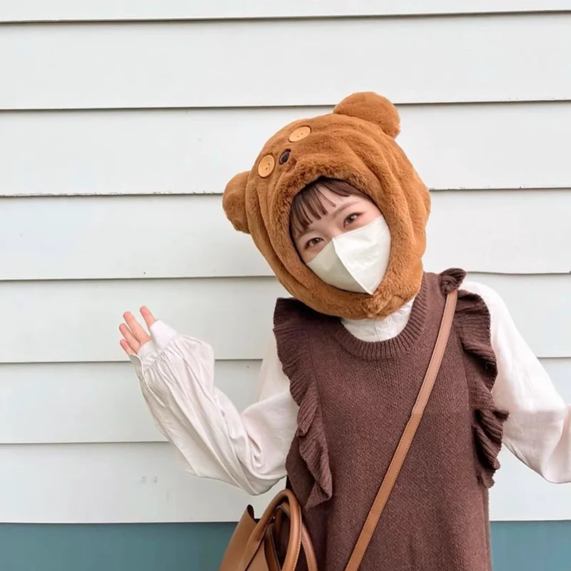 

1Pcs Universal Studios Japan Minion Tim Face Plush Headgear Hat Bear New