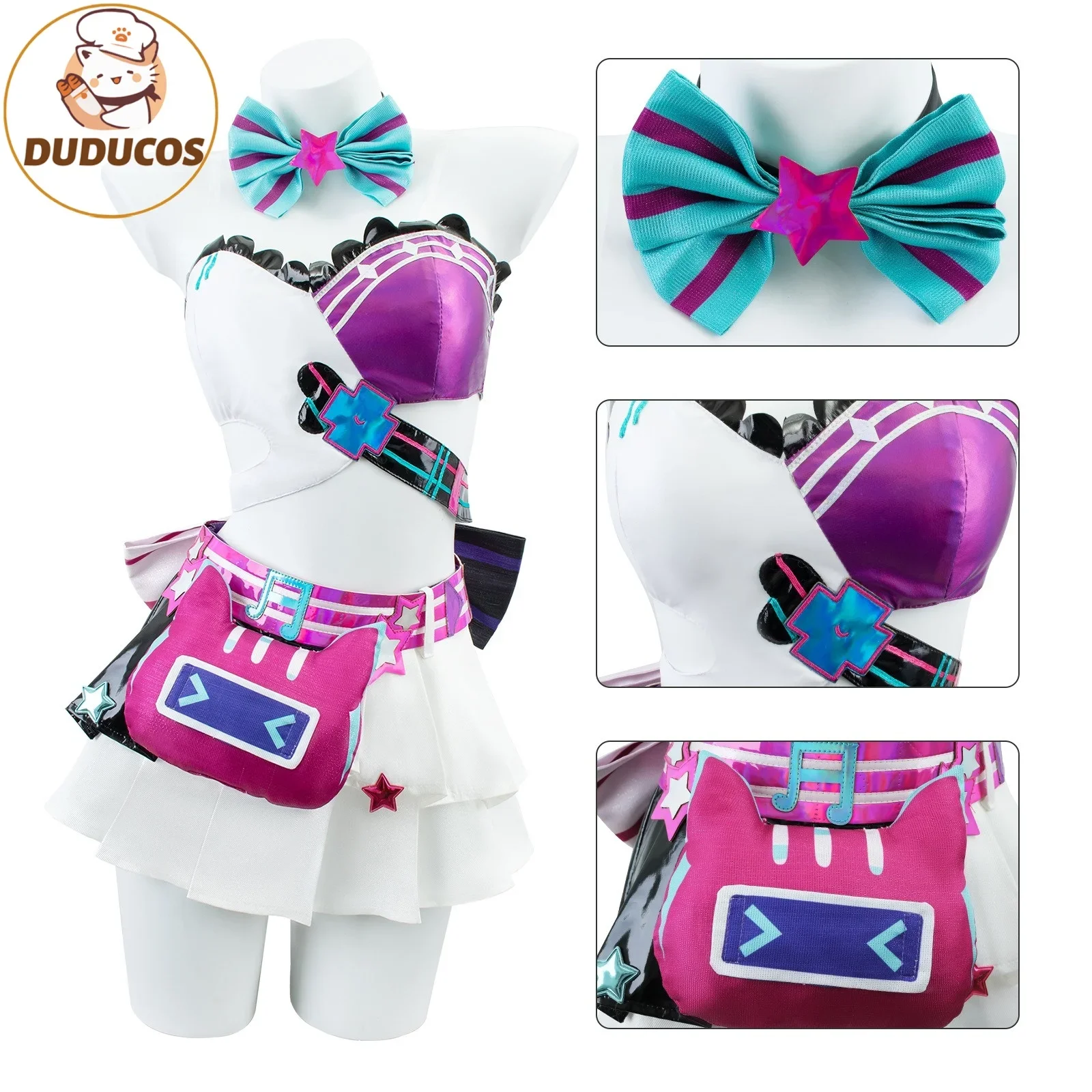 

2025 In Stock Muse Dash Miku Cosplay Costume Collab Full Set Leather Sexy Cute Stage Suit Wig Halloween Xmas