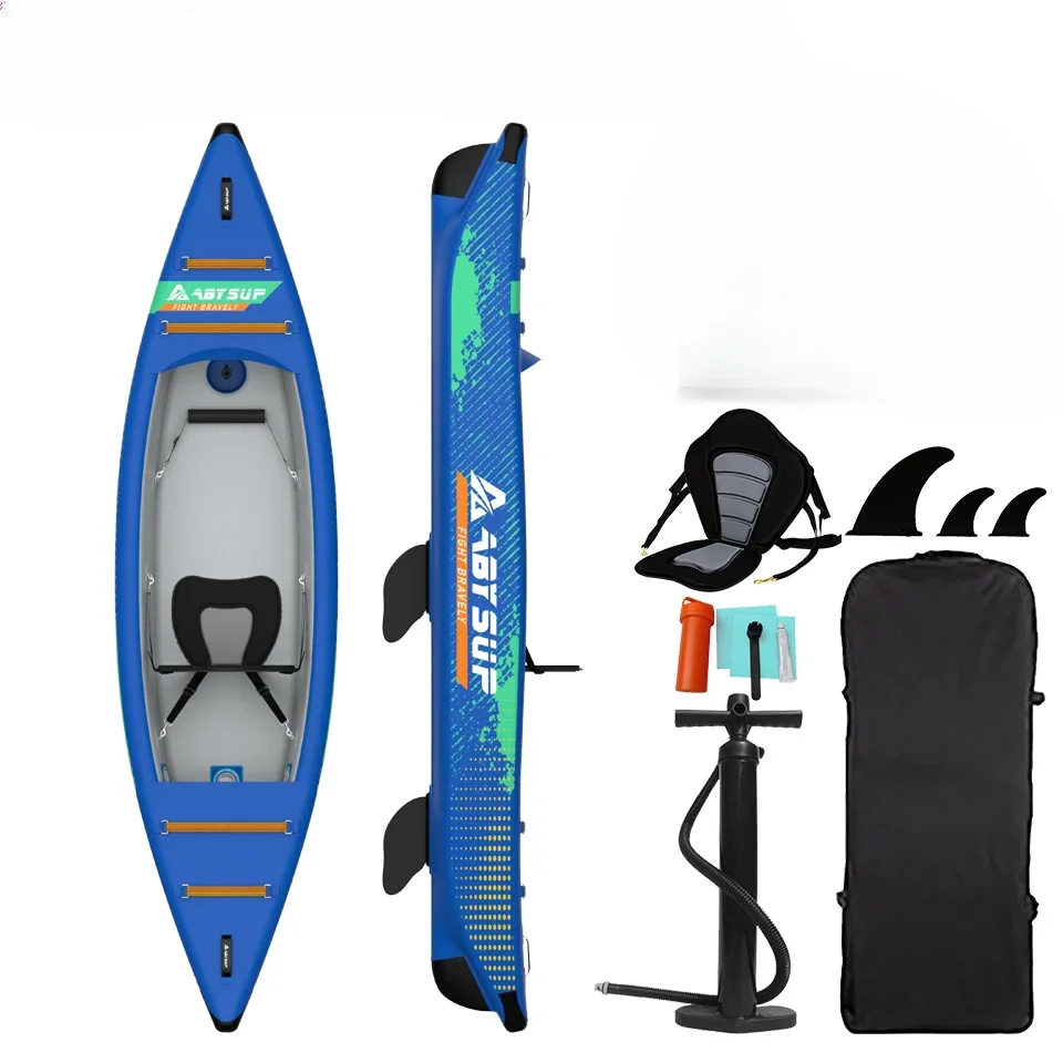 The New Listing Kayak Boat Inflatable High Speed Pvc Inflatable Kayak Rowing Boat Rigid  Ocean Waters