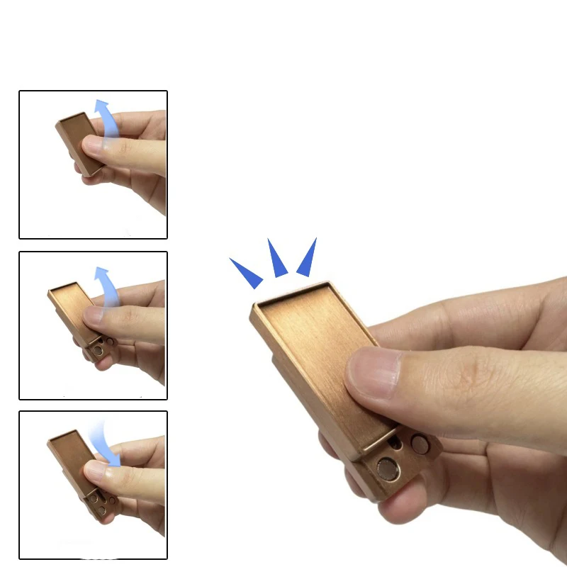 Curseur de décompression en métal, cartes à pousser magnétiques, jouet illimité, Fidget Slider EDC Fidget Spinner, outil tdah, jouets anti-Stress