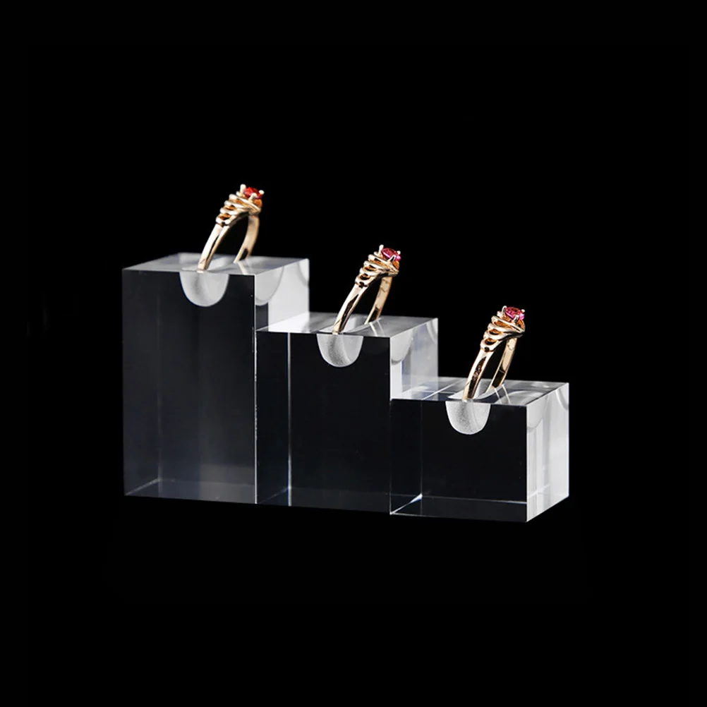 

3 Pcs Ring Holder Display Stand Retail Jewelry Stands Jewellery Organizer Displays