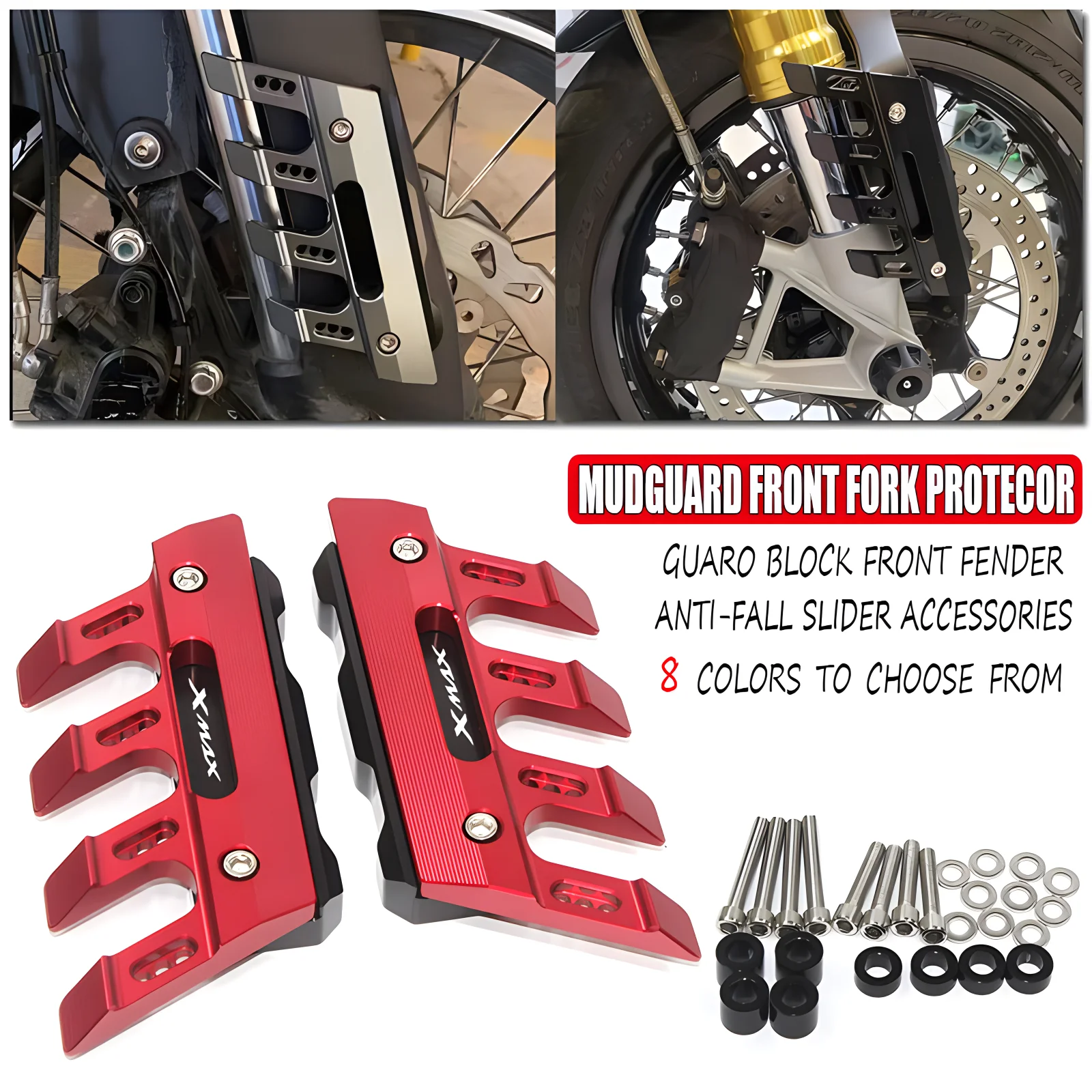 Fit For X-MAX XMAX 125 250 300 400 Motorcycle Front Fork Protector Fender Slider Guard Accessories XMAX125 XMAX300 Mudguard