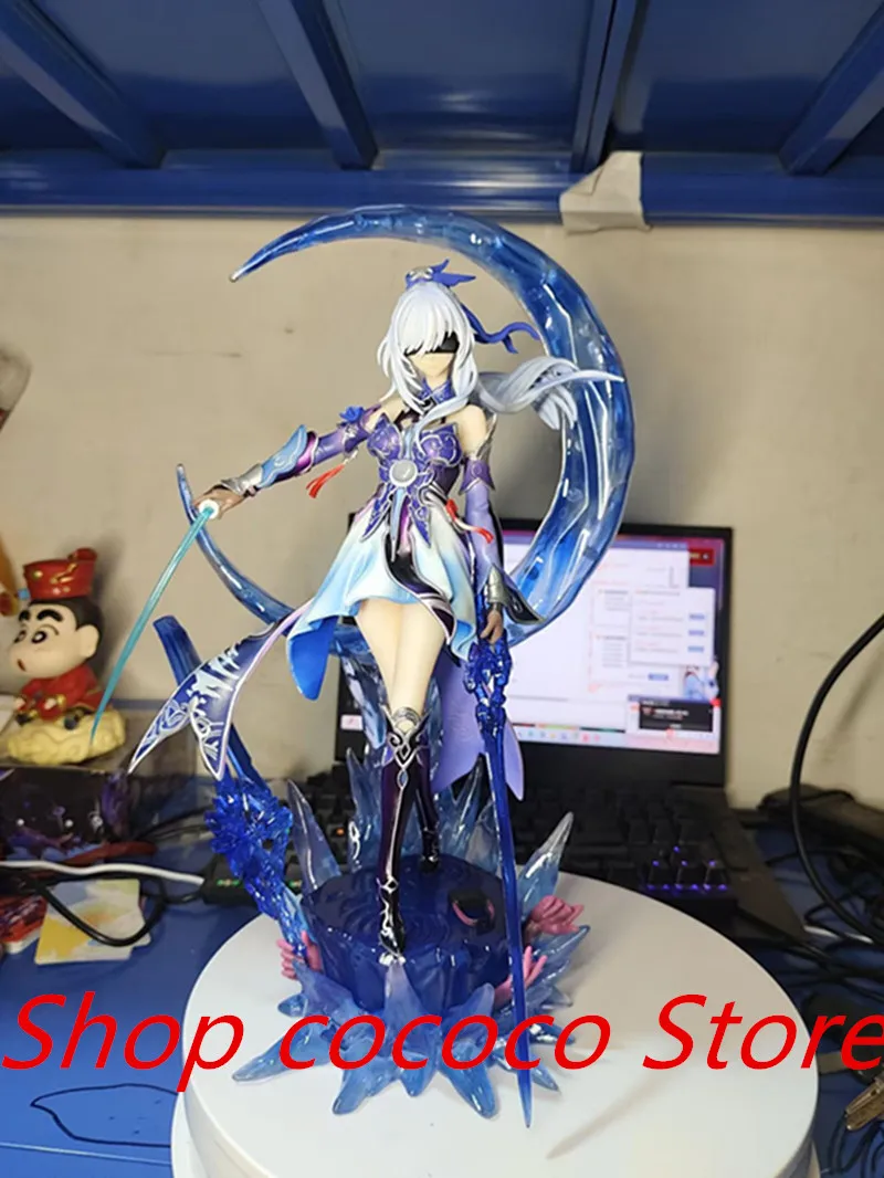 36cm Honkai Star Rail Figure Jingliu Figure Moon Background Jingliu Anime Statue Periphery Room Decorate Model Doll Toys Gift