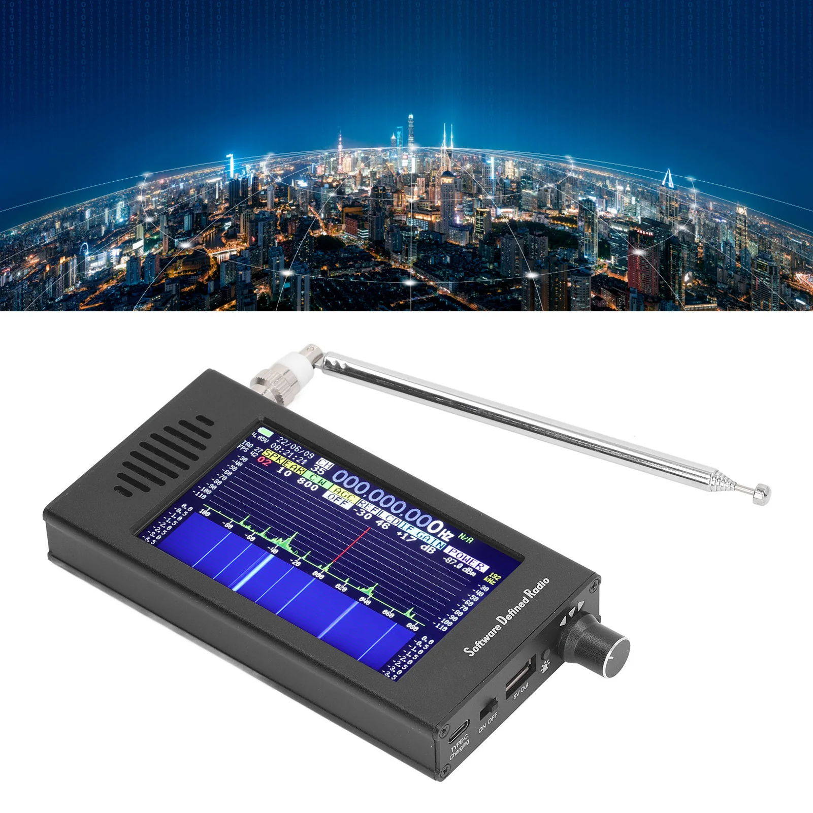 DSP SDR Radio Receiver 4.3 Inch Touch Screen 100KHz To 149MHz FM MW SSB CW HAM Shortwave Radio Receiver