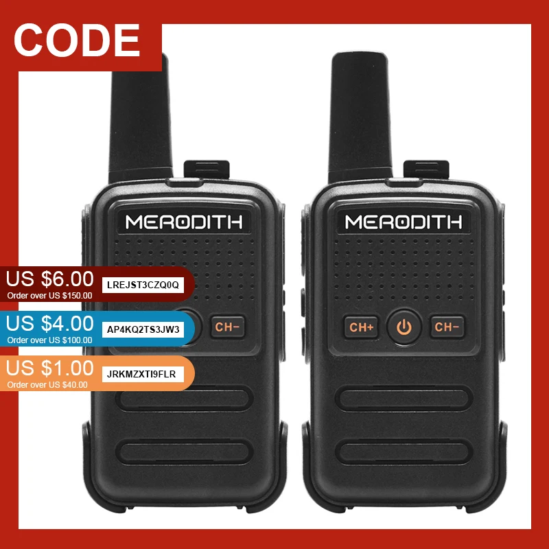 

MERODITH C56 Mini walkie talkie 2 sets of walkie talkies USB C-type telephone portable radio 2 professional and powerful hunting