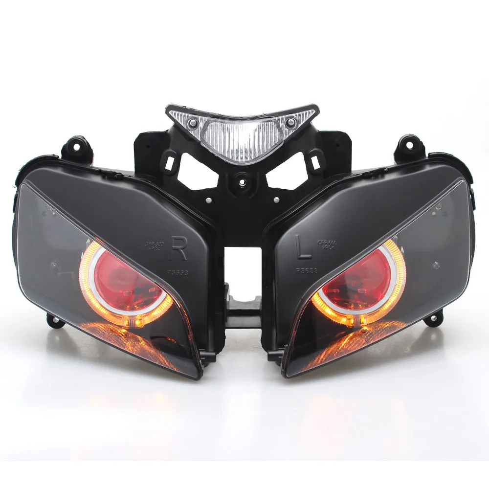 Head Lamp Light Assembly For Honda CBR1000RR 2004-2007 Motorcycle Angel Devil Eyes HID Projector Hi/Lo Beam Front Headlight