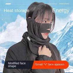 Ski Face Mask Women Winter Windproof Riding Wool Warm Head Cover Towel Slimming Protection Men Hat Cap