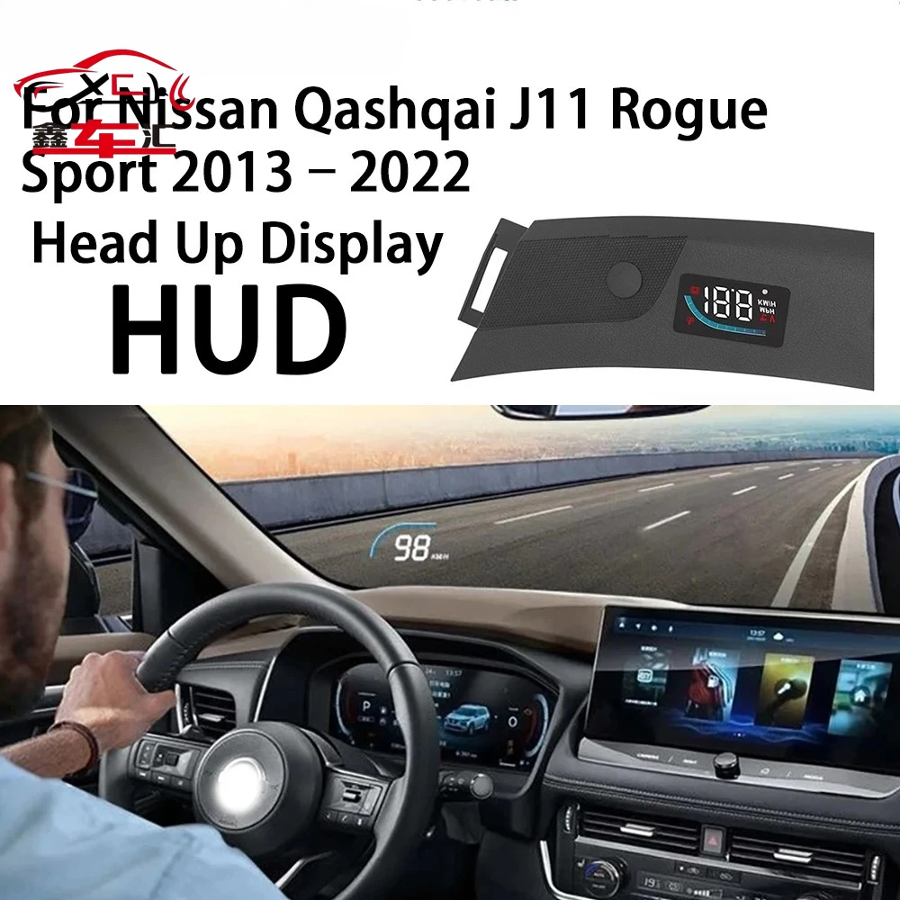 Proyector HUD para Auto XCH, Pantalla de Proyección Head-Up, Velocímetro para Parabrisas, para Nissan Qashqai J11 Rogue Sport 2013~2022