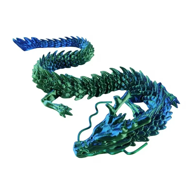 30/45cm 3D Printed Dragon Full Body Joints Movable Shenlong Crafts Ornaments Home Furnishings Decorations Desktop Creative Toys