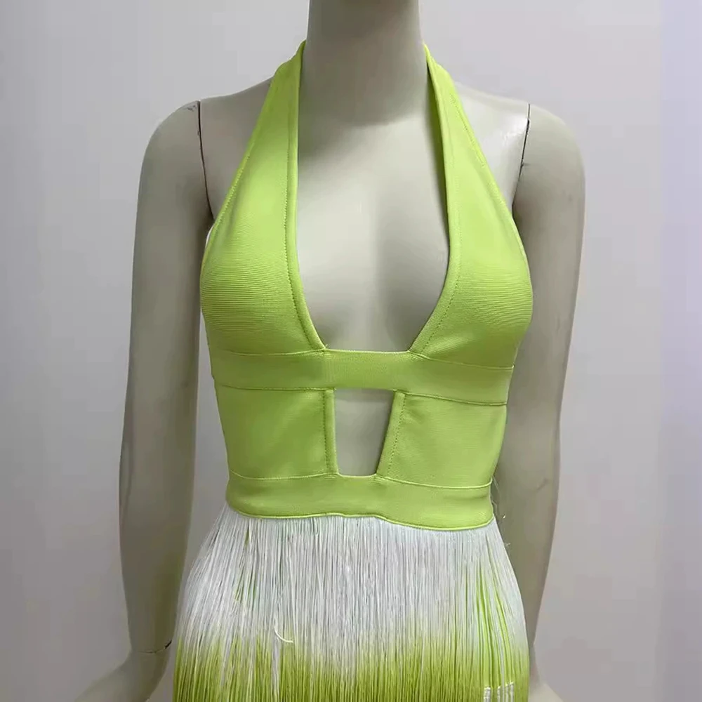 Jinshen luxe vrouwen sexy club jurk bandage groothandel vrouwen kwastje bandage jurk gedrukt hoge kwaliteit-GZXX1464