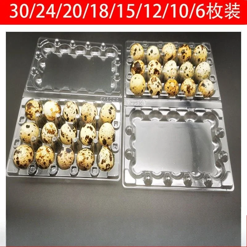 50pcs Disposable PET Quail Egg Tray Supermarket Anti-collision Plastic Box Package Environmentally Friendly Thick Bird Egg Box