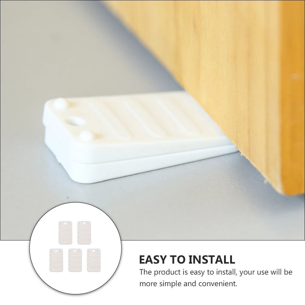 

5Pcs Furniture Feet Cushion White Sofa Bed Foot Base Raising Pads Durable Plastic Anti-Skid Table Shims Home Fitment Accessory