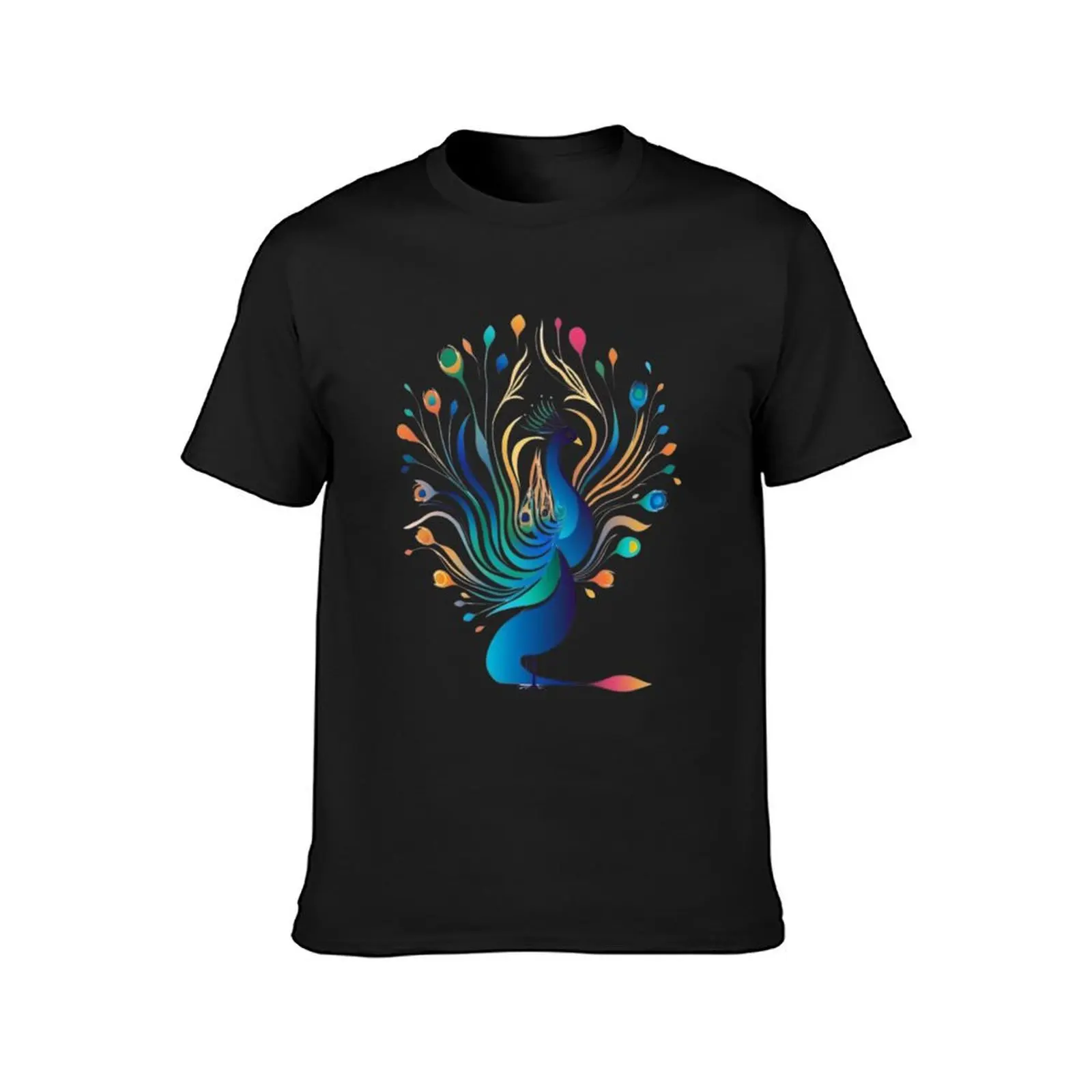 Peacock T-shirt tops summer top vintage clothes customizeds mens white t shirts