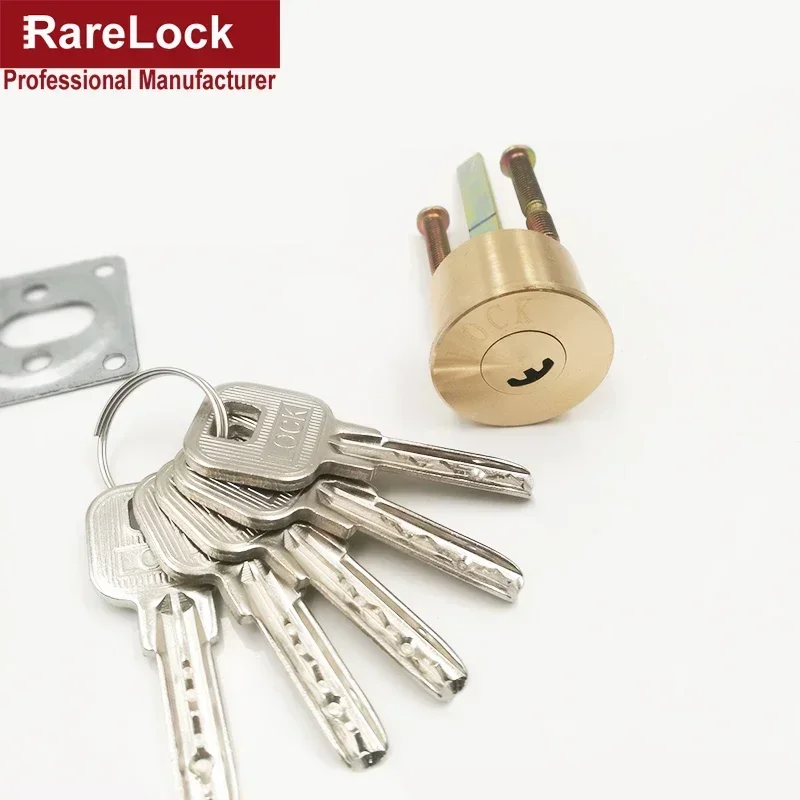 Brass Door Lock Cylinder Gate Locks Different Keys 35 - 45mm Thickness Bedroom Bathroom Accessory Rarelock A