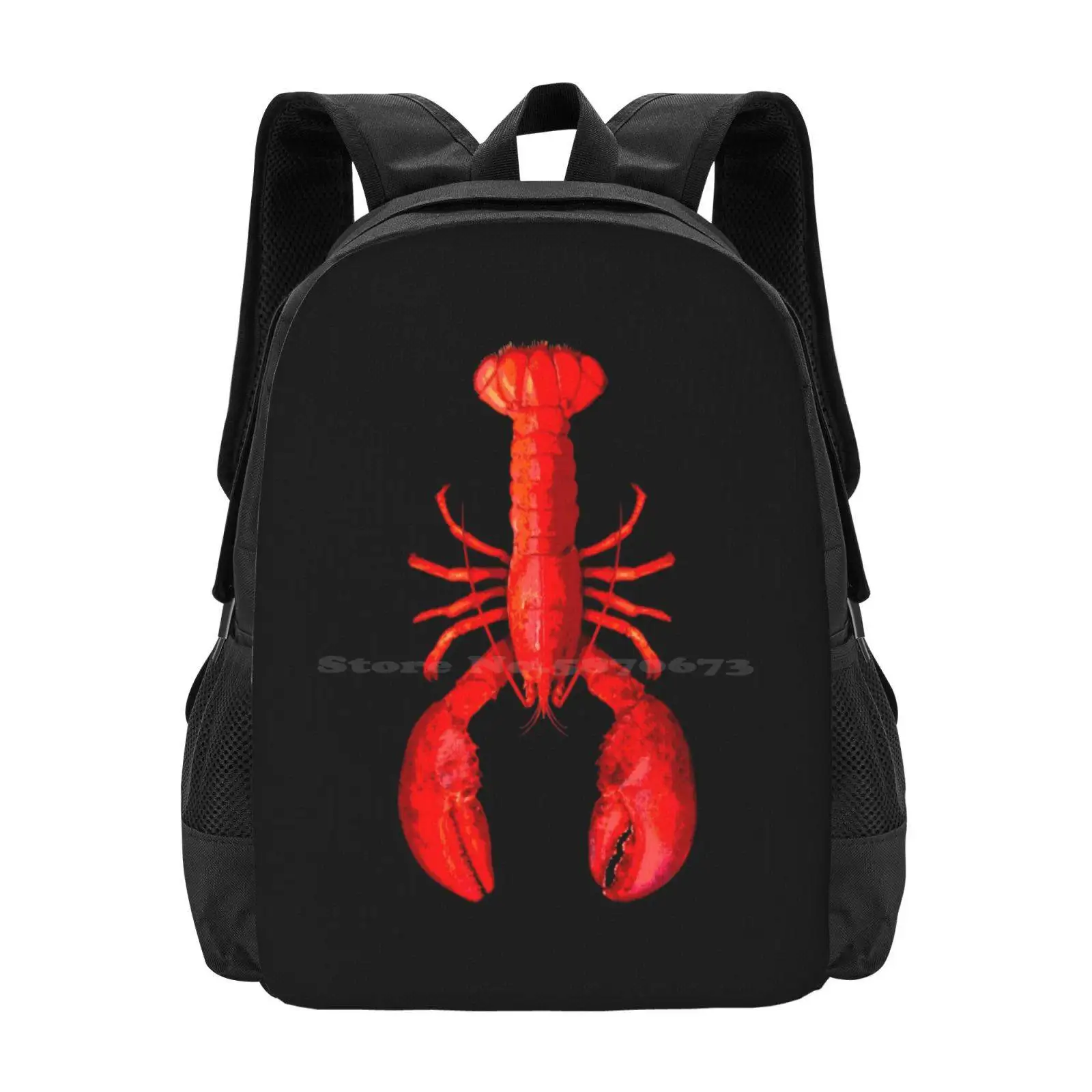 Lobster Hot Sale Schoolbag Backpack Fashion Bags Red Lobster Fish Seafood Ocean Animal Claws Dangerous