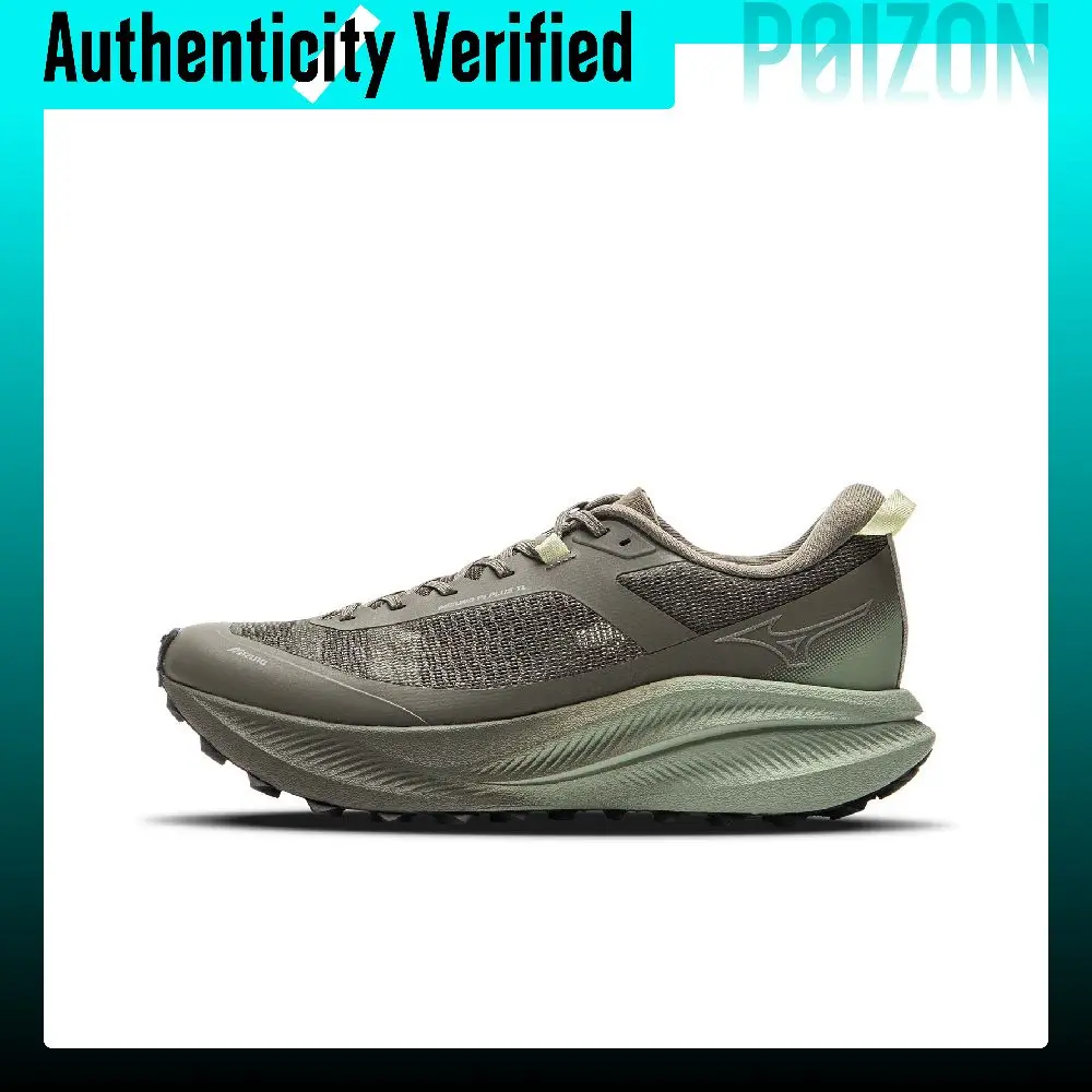 Mizuno Fabric Slip Resistant And Breathable Low top Running Shoes Unisex Desert Green D1GH250702
