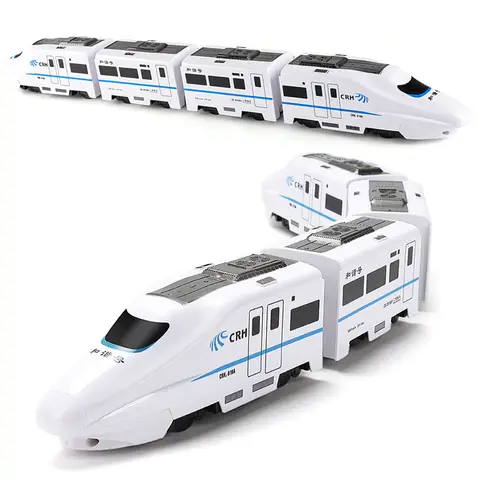 Harmony Railcar Simulering Höghastighetsjärnvägståg Leksaker 3D Elektriskt Kultåg med Ljus Modellbygge Leksakspresentvagn för Barn 6 best sales kultågsleksak - №6