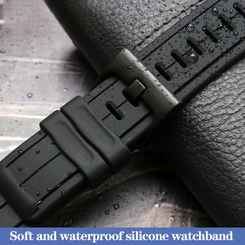 Modified Silicone Watch Strap Substitute Casio EDIFICE 20th Anniversary Honda 5618 ECB-10HR-1APR Sports Waterproof Watchband