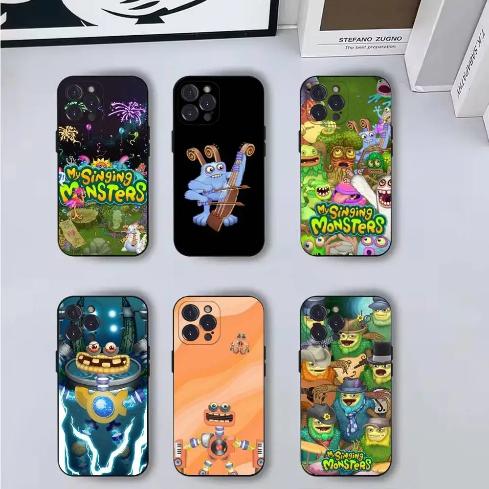 

My Singing M-Monsters Phone Case Phone Case For iPhone 16,15,14,13,12,11,Pro,X,XS,Max,XR,Plus,Mini Soft Black Cover