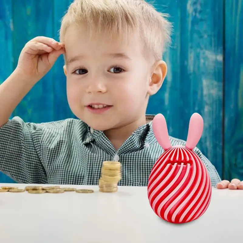 Banco de dinero colorido para niños y niñas, caja de ahorro de dinero impresa en 3D, Banco de juguete para niños