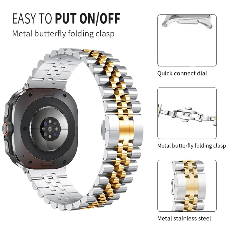 Pasek do Samsung Galaxy 7 Ultra 47MM Metalowa bransoletka ze stali nierdzewnej Bez szczeliny do Samsung Galaxy 7 Ultra Akcesoria do opasek na nadgarstek