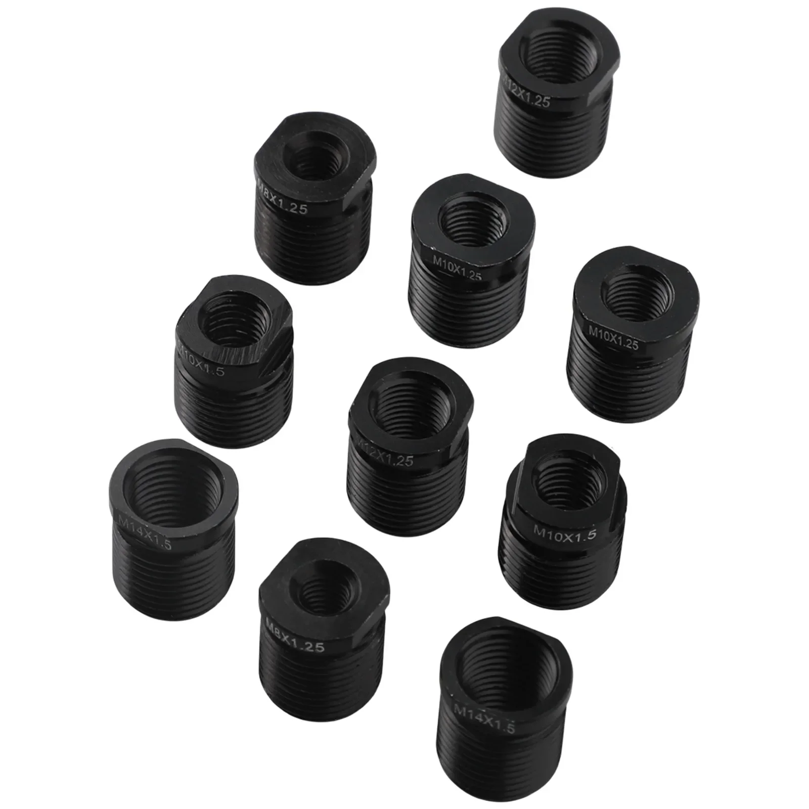 Compact 10Pcs Gear Shift Knob Thread Adapters Compatible with Multiple Sizes Like ForM12 and ForM14 for Your Vehicle Needs