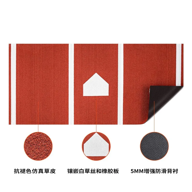 Baseball softball batting mat training mat non-slip portable high-quality grass silk batting practice mat