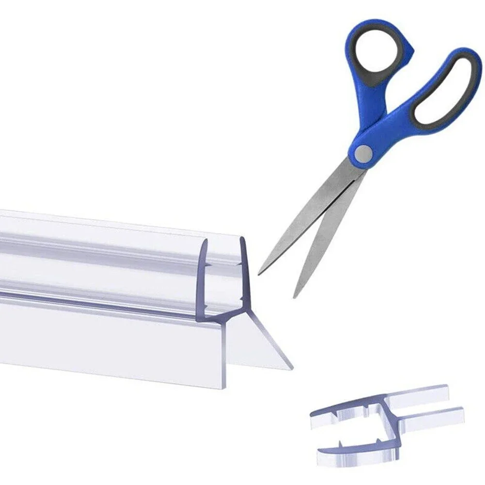 2 Stück 0,5 m Bad-Duschstreifen-Dichtung für Bildschirme, Türen, passend für 4–6 mm Glasdichtungen, Lücken, Dichtungsstreifen, Badezimmer, transparentes Zubehör, 4 Typen