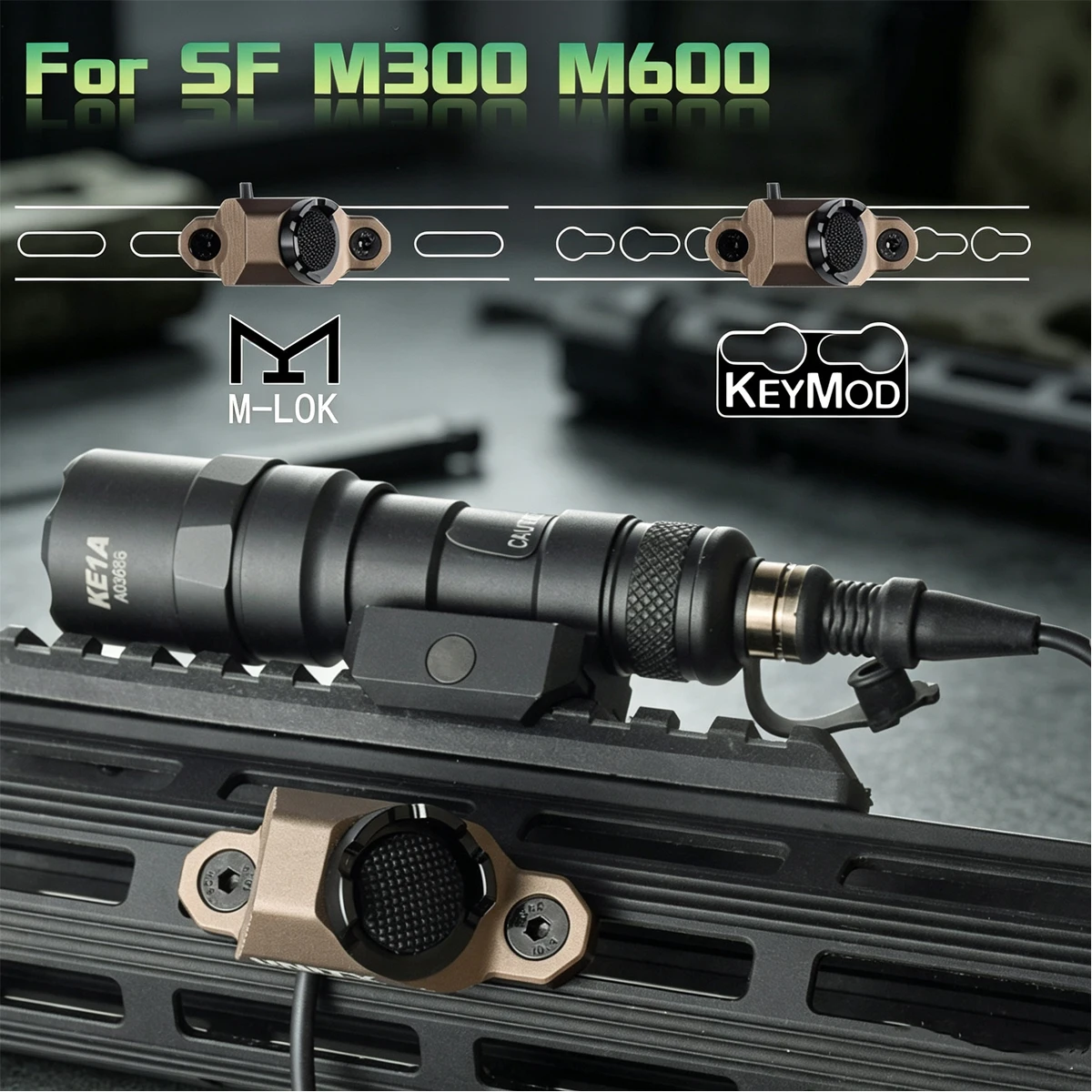 UNITY Hot Button Pressure Remote Switch Tactical SureFire M300 M600 SF Plug M-LK Keymod Airsoft Scout LED Flashlight Light Lamp